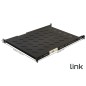 RIPIANO UNIVERSALE PER ARMADIO RACK 19" ESTRAIBILE SU BINARI TELESCOPICI 1 UNITA' NERO 650MM.