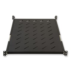 RIPIANO UNIVERSALE PER ARMADIO RACK 19" ESTRAIBILE SU BINARI TELESCOPICI 1 UNITA' NERO 650MM.