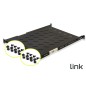 RIPIANO UNIVERSALE PER ARMADIO RACK 19" ESTRAIBILE SU BINARI TELESCOPICI 1 UNITA' NERO 650MM.