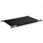 RIPIANO UNIVERSALE PER ARMADIO RACK 19" ALLUNGABILE 720 MM CON 4 AGGANCI NERO RIPIANO UNIVERSALE PER ARMADIO RACK 19" ALLUNGABILE 720 MM CON 4 AGGANCI NERO