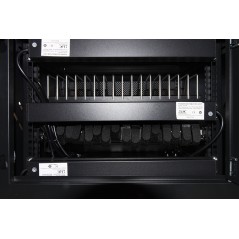 ARMADIO ALLOGGIAMENTO 16 NOTEBOOK O TABLET COLORE NERO CON 2 MULTIPRESE CON 16 PORTE USB 5 VOLT 3,4A E 1 MULTIPRESA 8 PORTE UNIV