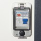 ARMADIO ALLOGGIAMENTO 40 TABLET CON RUOTE MULTIPRESE INCLUSE VENTOLE DI RAFFREDDAMENTO PORTA IN ACCIAIO TRAFORATA COLORE GRIGIO