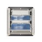 ARMADIO ALLOGGIAMENTO 40 TABLET CON RUOTE MULTIPRESE INCLUSE VENTOLE DI RAFFREDDAMENTO PORTA IN ACCIAIO TRAFORATA COLORE GRIGIO
