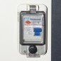 ARMADIO ALLOGGIAMENTO 60 TABLET CON RUOTE MULTIPRESE INCLUSE VENTOLE DI RAFFREDDAMENTO PORTA IN ACCIAIO TRAFORATA COLORE GRIGIO