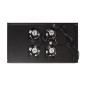MODULO 4 VENTOLE A SOFFITTO COLORE NERO CON TERMOSTATO PER ARMADI 22/42U PROFONDI 800-1000 LINK