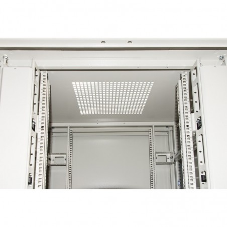 ARMADIO RACK 19" 42U (A)2055, (L)800, (P)800 COLORE GRIGIO PORTA TRAFORATA CON GUIDACAVI  LATERALE