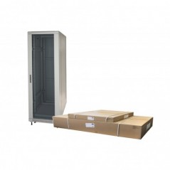 ARMADIO RACK 19" 42U (A)2055, (L)600, (P)600 COLORE GRIGIO DISASSEMBLATO PORTA VETRO