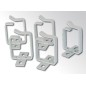 PASSACAVI PER ARMADI RACK 100X45 MM. CONFEZIONE 10 PEZZI - COLORE GRIGIO RAL 7035