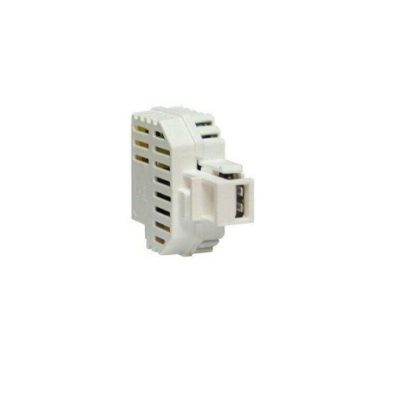 ADATTATORE KEYSTONE A INCASSO CON PRESA USB PER ALIMENTAZIONE USB-A 5V 3A