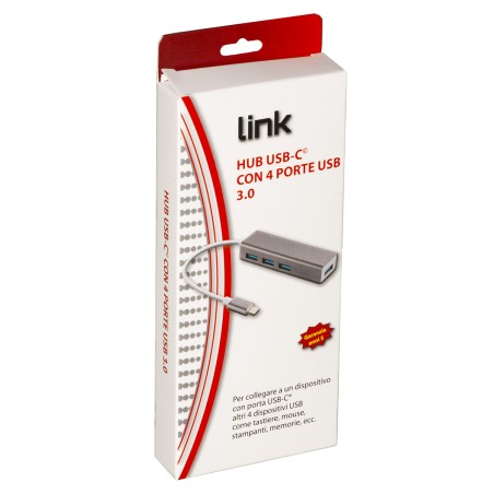 HUB USB-C CON 4 PORTE USB 3.0