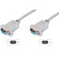 CAVO NULL MODEM COMPUTER SERIALE RS232 CROSSOVER (INCROCIATO) 9 POLI FEMMINA/FEMMINA MT.2