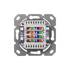 PRESA DOPPIA A INCASSO RJ 45 CATEGORIA 5E SCHERMATA STP CM 8 X 8 (DN-9001/B5-N)