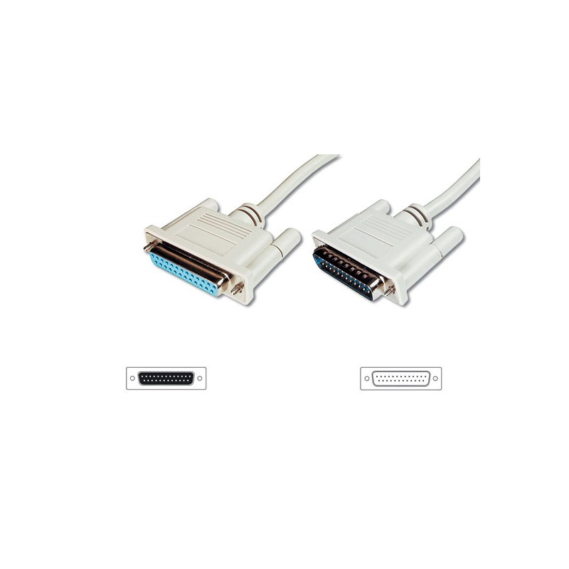 CAVO PER PROLUNGA (MODEM CABLE) VITI LUNGHE 25 POLI MASCHIO/FEMMINA MT.3