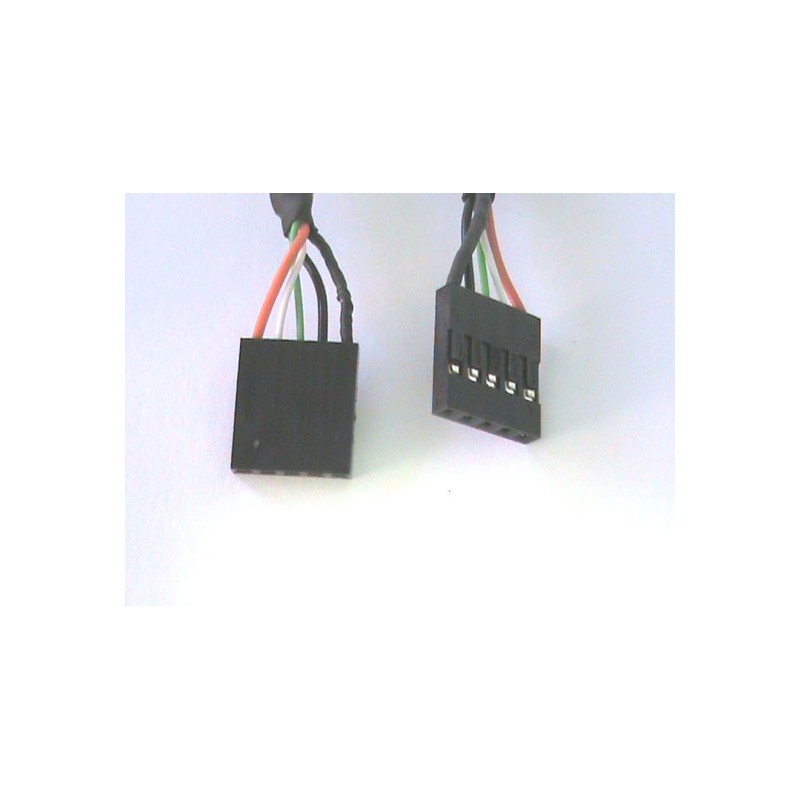PANNELLO SLOT CON 2 CONNETTORI ESTERNI USB 2,0 TIPO A, FEMMINA - CONNETTORI INTERNI ALLA PIASTRA MADRE 2X5 PIN 2,54 MM