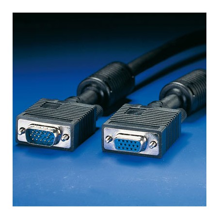 CAVO VGA MONITOR 15 POLI DOPPIA SCHERMATURA UL2919 MASCHIO/FEMMINA MT. 30 CON FILTRO DI FERRITE ANTIDISTURBO