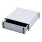 CASSETTO PER ARMADI RACK 19" CON SERRATURA, 3 UNITA', COLORE GRIGIO RAL7035-DIMENSIONI (L/P/A) MM. 485X480X134 (DN-19 KEY-3U)