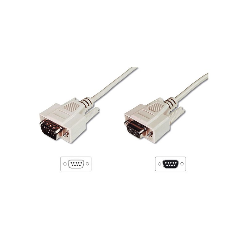 CAVO PROLUNGA SERIALE RS232 9 POLI MASCHIO/FEMMINA POLI PER MODEM- MOUSE PIN-TO-PIN (MODEM CABLE) MT3 CUSTODIE PRESSOFUSE