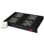 SISTEMA DI VENTILAZIONE CON TERMOSTATO MONTAGGIO FRONTALE IN ARMADIO 19" CON 4 VENTOLE - COLORE NERO