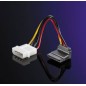 CAVO ADATTATORE ALIMENTAZIONE SATA 15 POLI A 90 GRADI - 4 PIN MOLEX CM. 15