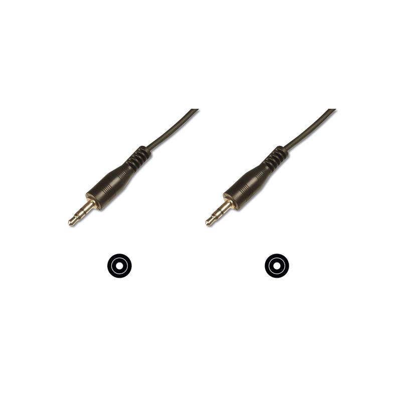 CAVO STEREO CON CONNETTORI MASCHIO/MASCHIO JACK 3.5 MM. MT. 1,50