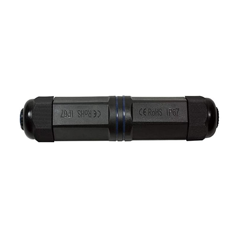 GIUNTO DUE CONNETTORI RJ45 CAT 6A IP67 DA ESTERNO WATERPROOF