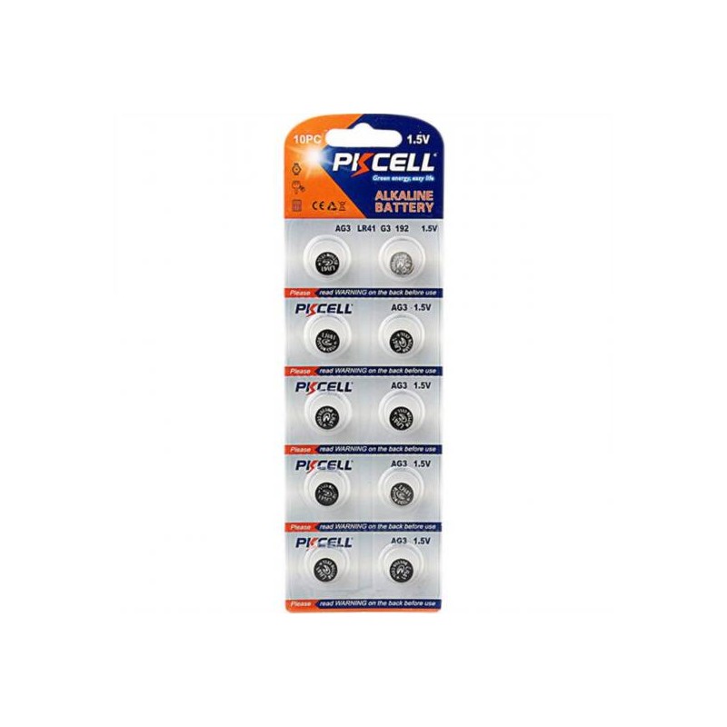 BATTERIE ALCALINE AG3 BLISTER 10 PEZZI