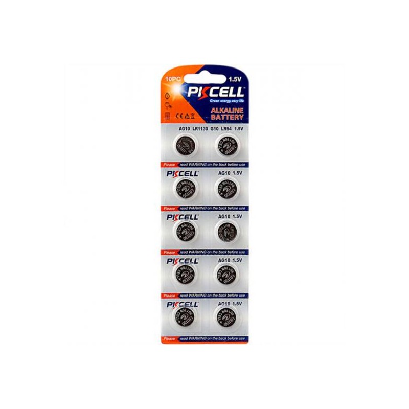 BATTERIE ALCALINE AG10 BLISTER 10 PEZZI