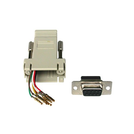 CONNETTORE MODULARE 9 POLI FEMMINA - 8 POLI RJ45