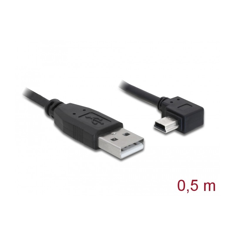 CAVO USB MASCHIO - USB MINI B MASCHIO ANGOLO 90° MT 0,5