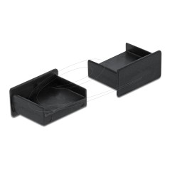 DELOCK COPERTURA PER CONNETTORI USB TYPE-A FEMMINA CONFEZIONE 10 PEZZI NERO