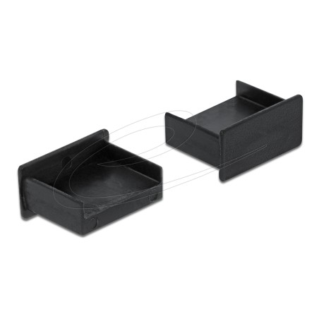 DELOCK COPERTURA PER CONNETTORI USB TYPE-A FEMMINA CONFEZIONE 10 PEZZI NERO