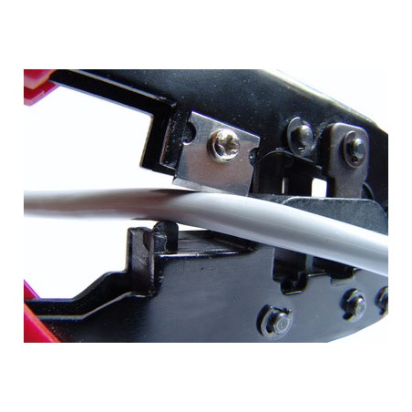 PINZA IN METALLO PER CRIMPARE CONNETTORI TELEFONICI MODULARI RJ12 6 POLI E 8 POLI RJ45
