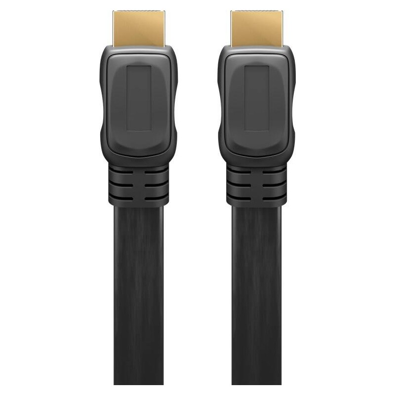CAVO HDMI PIATTO MT. 3 HIGH SPEED CON ETHERNET COLORE NERO
