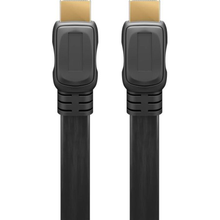 CAVO HDMI PIATTO MT. 3 HIGH SPEED CON ETHERNET COLORE NERO