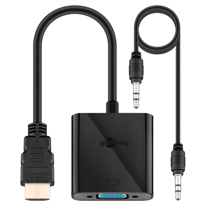 ADATTATORE HDMI MASCHIO - VGA FEMMINA CON AUDIO