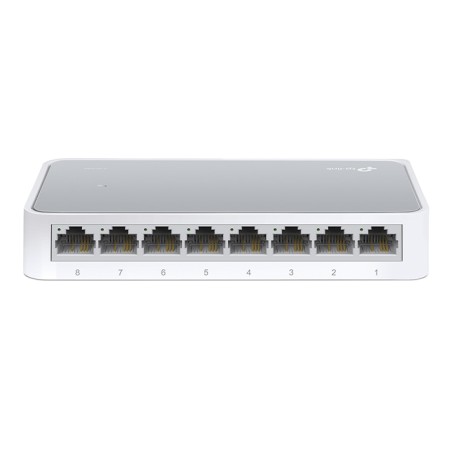 8-PORT 10/100M MINI DESKTOP SWITCH, 8 10/100M RJ45 PORTS, PLASTIC CASE