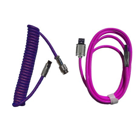 COPPIA CAVI AVIATOR VIOLA/VIOLETTO RGB