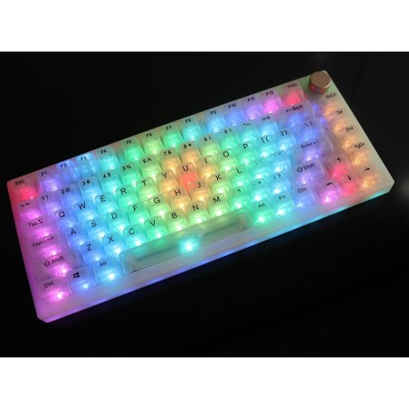 SET DI 132 TASTI KEYCAPS TRANSPARENT WHITE ABS MDA