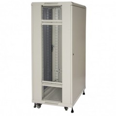 ARMADIO RACK 19" PER RETI 32U (A)1610, (L)600, (P)600 COLORE GRIGIO DISASSEMBLATO PORTA VETRO