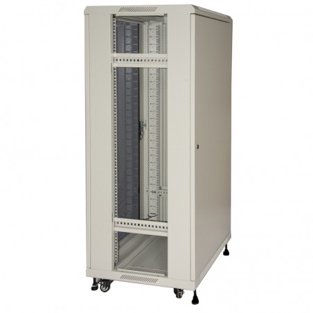 ARMADIO RACK 19" PER RETI 32U (A)1610, (L)600, (P)600 COLORE GRIGIO DISASSEMBLATO PORTA VETRO