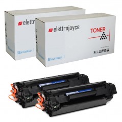 2 TONER COMPATIBILE PER HP LASERJET P1102 W M1130 M1132 M1136 M1210 CE285A 85A