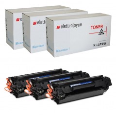 3 TONER COMPATIBILE PER HP LASERJET P1102 W M1130 M1132 M1136 M1210 CE285A 85A