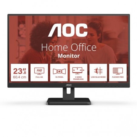 MONITOR 23,8VA VGA HDMI DP MM 4MS AOC 16:9 24E3UM