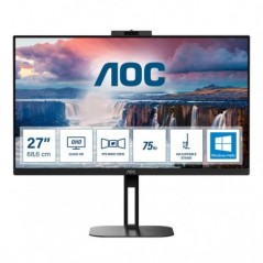 MONITOR 27IPS 2560*1440 2K HDMI DP USB AOC Q27V5CW/BK USBC MM WEBCAM