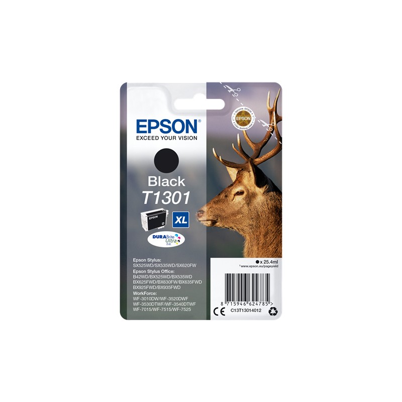 EPSON CART. INK NERO PER SX525/620FW BX525WD/625FWD/925FWD B42WD TAGLIA XL SERIE CERVO