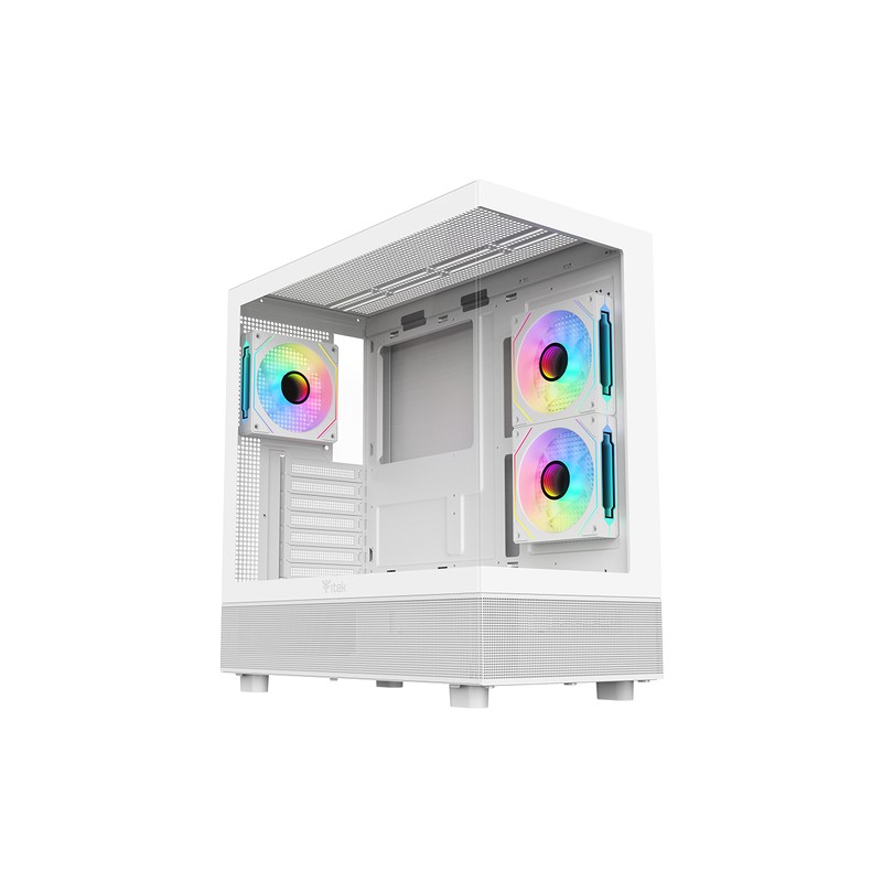ITEK CASE SHOWBUI 42W, GAMING TOWER, ATX, 3X12CM ARGB FAN, 2XUSB3, TYPE-C, SIDE FRONT PANEL TEMP