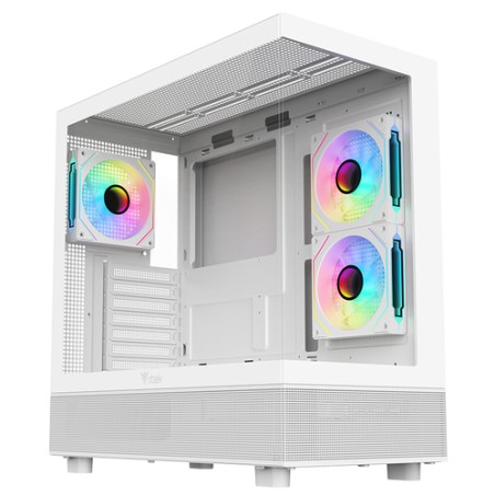 ITEK CASE SHOWBUI 42W, GAMING TOWER, ATX, 3X12CM ARGB FAN, 2XUSB3, TYPE-C, SIDE FRONT PANEL TEMP