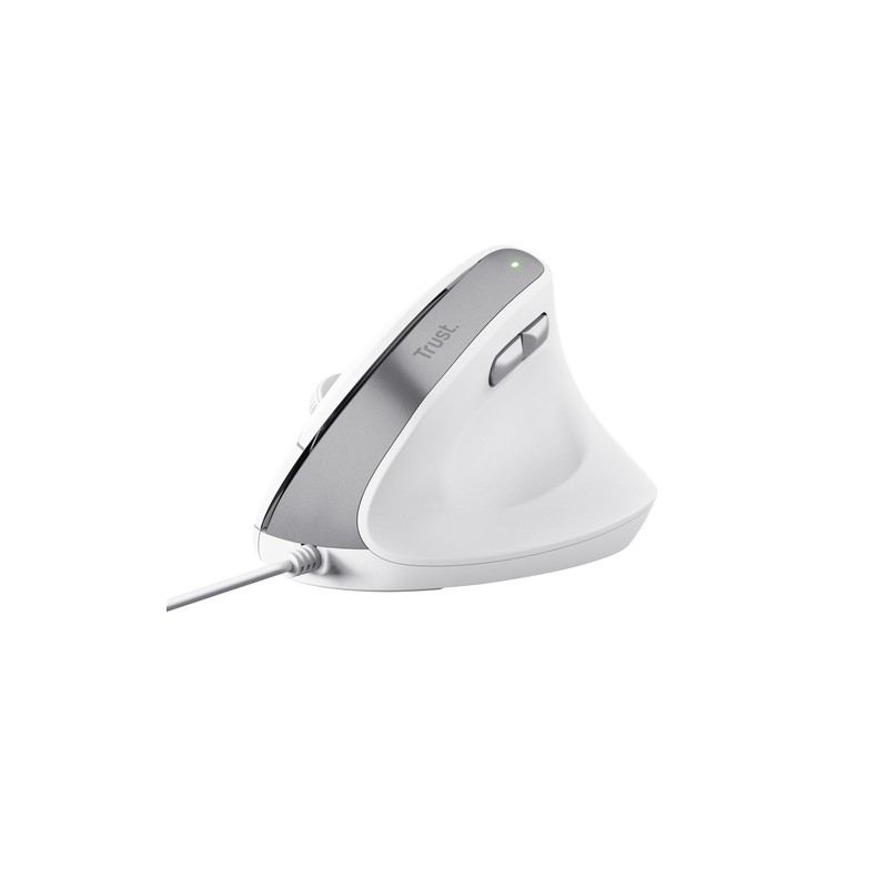 TRUST MOUSE ERGONOMICO BAYO II, BIANCO