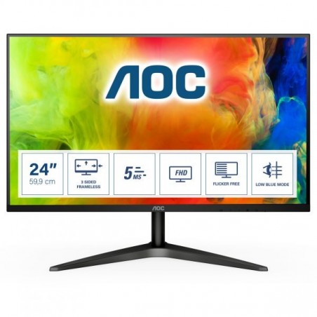MONITOR 23,6MVA VGA HDMI  5MS AOC 24B1H 16:9 3 ANNI GARANZIA